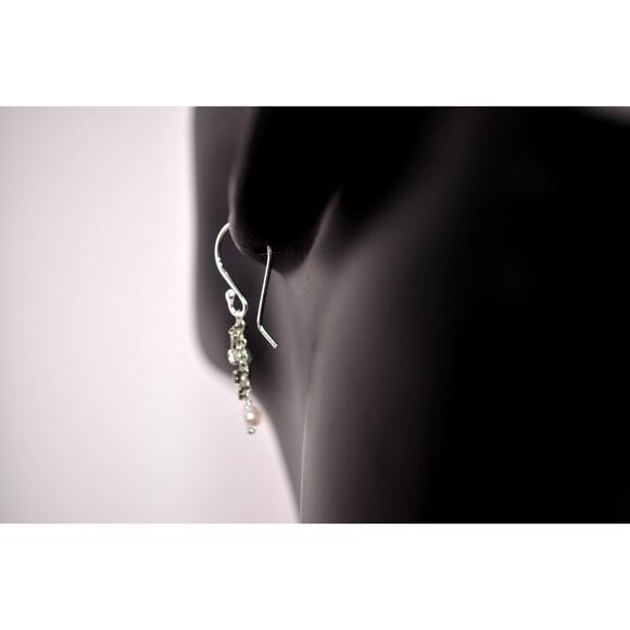 Catherine Weitzman Sterling Silver Keishi Pearl Dangle Earrings - Picture 3 of 3